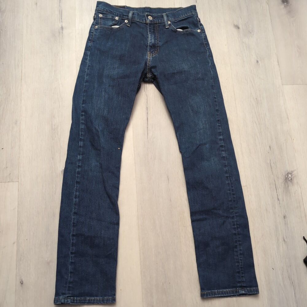 Levi's 513 Jeans Mens Tag Says 30 Measurements In Pics Blue